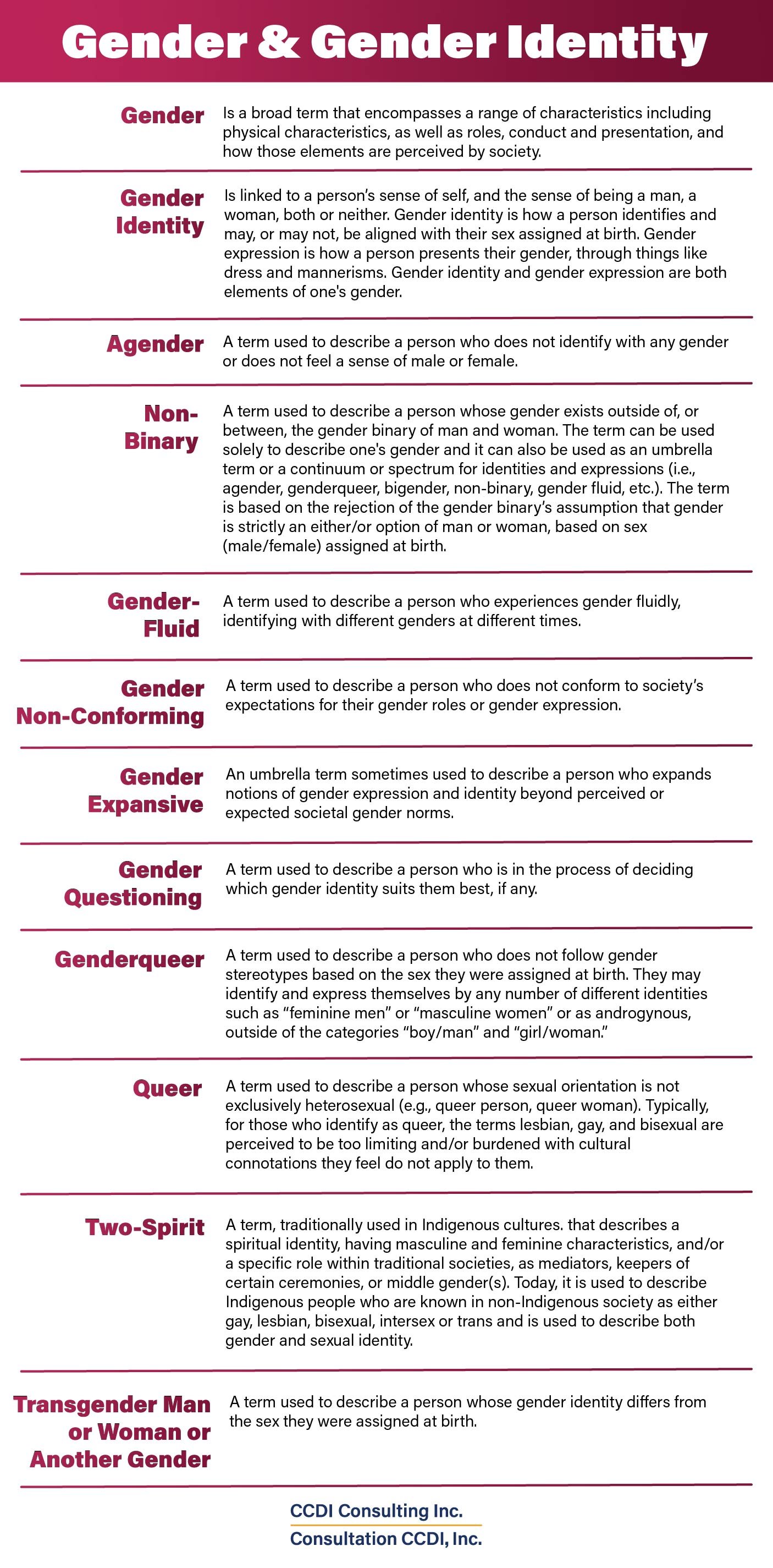 Gender and Gender Identity Terms Infographic